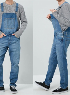 Men's Bottoms Men's Denim Suspenders Overalls Jeans Jumpsuit