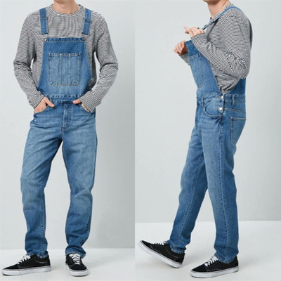 Men's Bottoms Men's Denim Suspenders Overalls Jeans Jumpsuit