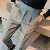 For Casual Naples waisted Trousers High leg Men Straight