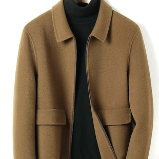 Thickened Double Men Stock Coat Wool Cashmere Ready sided
