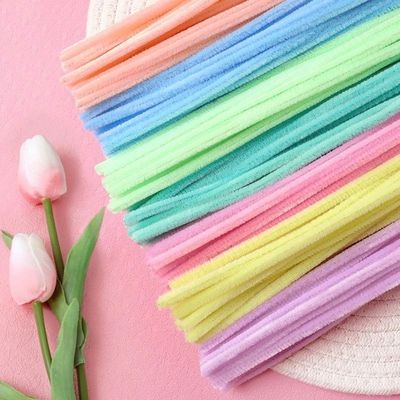 100pcs Pipe Cleaners Craft Colorful Chenille Stems Stick Cle