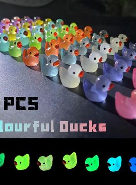 50PCS Luminous Mini Ducks Moss Microlandscape Miniature Duck