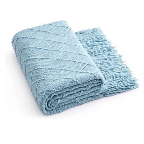 Nordic Textured Knitted Blankets Bed Decor Drop Ship Shawl S