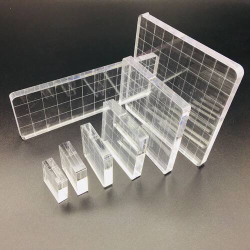 7pc Multi-size Stamps Acrylic Pad Block Accessories Clear Tr