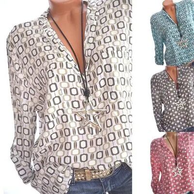 Plus Size ops Women's Shirts Spring Summer Blouses Casual Lo