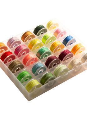 25 Colors Set Bobbin Thread Polyester Thread Spools Sewing M