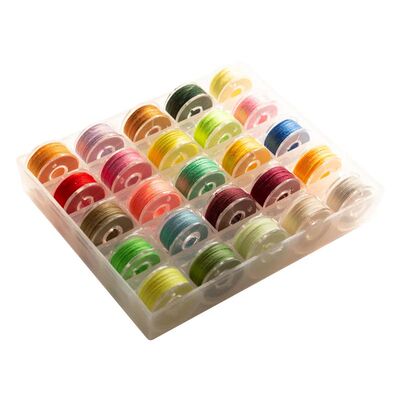 25 Colors Set Bobbin Thread Polyester Thread Spools Sewing M