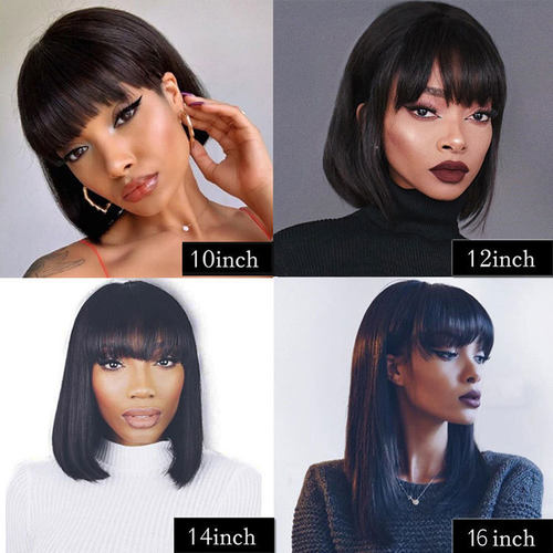 Women's Bobo Short Straight Hair Bob Short Hair  Chemical Fi