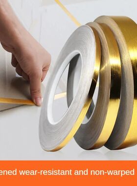 50M Self-Adhesive Tile Sticker Tape Gold Silver Floor Waterp