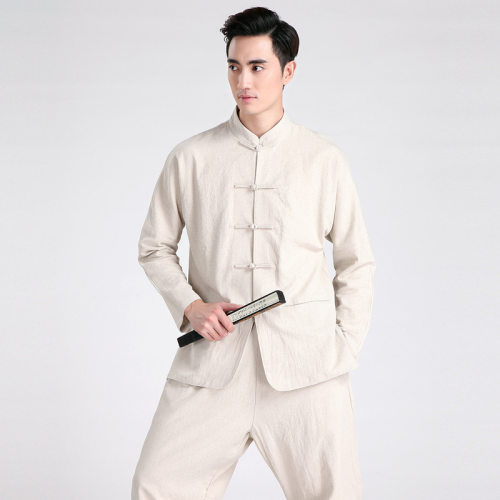 Casual Pants Men's Chinese-style Plus Size Linen T-shirt Sui