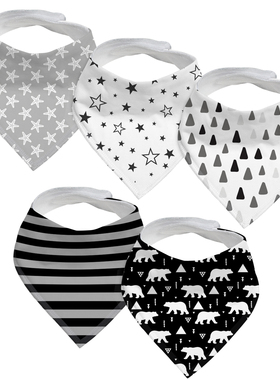 Baby Bandana Bibs Set Newborn Feeding Drool Bibs 100% Organi