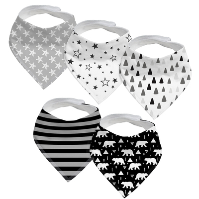 Baby Bandana Bibs Set Newborn Feeding Drool Bibs 100% Organi