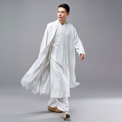 22 Ma Fan Men's Fairy Long Vest Washed Asian Style Men's Lon