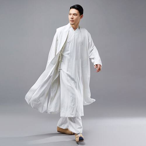 22 Ma Fan Men's Fairy Long Vest Washed Asian Style Men's Lon