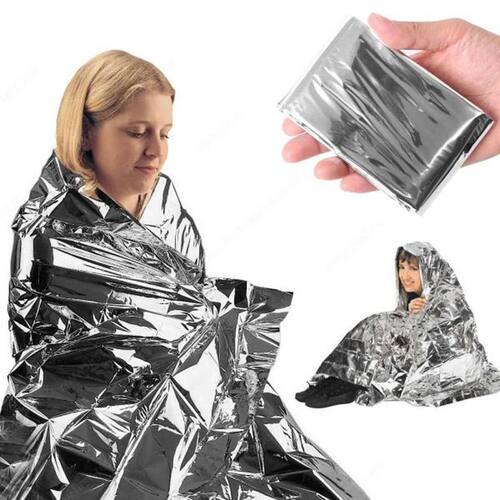 Emergent Blanket Mylar Thermal Outdoor Survive First Aid Kit