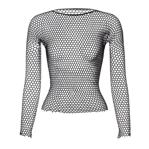Women Fishnet Mesh ops 6 Colors Sexy See Through T-Shirt  Sk