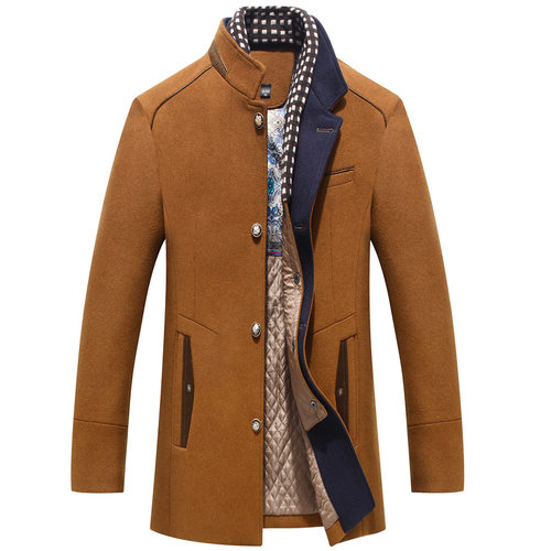 2024 Mainly Recommended Men's Wool Woolen Coat Thickened Sca