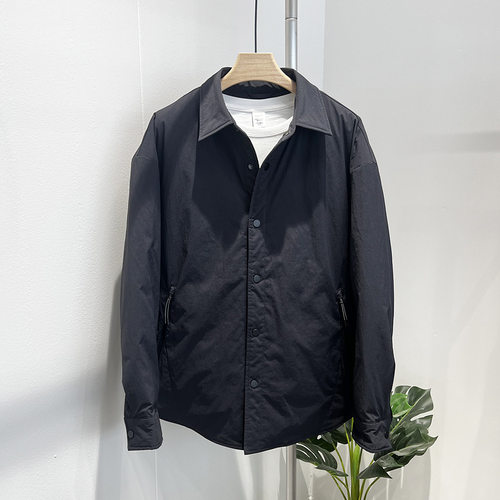 2024 Men's Back Multi-label Shirt Down Jacket Fashionable Ur