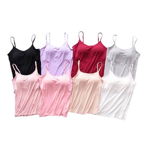 Women Padded Soft Casual Bra Tank Top Women's Spaghetti Cami