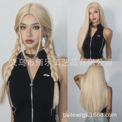 Golden Full Headgear Synthetic Headgear For Women With Mediu