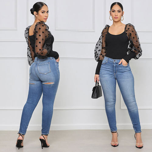 8613 Long-sleeved T-shirt For Hot Girls, Slim Fit Women's De