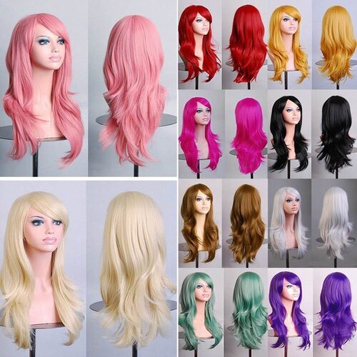 Direct 70cm Long Curly Hair Air Roll High Temperature Silk M