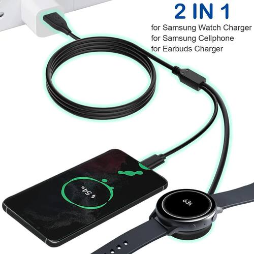 2 in 1 Galaxy Watch Charger Compatible with  Galaxy Watch 6