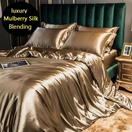 blending Mulberry Silk Bedding Set Silky High-end Queen Size