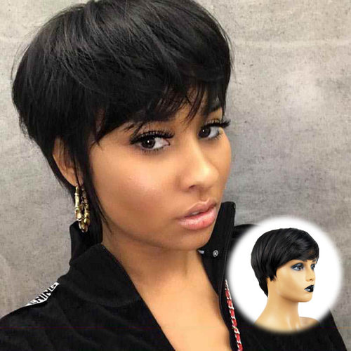 Export Women's African Fashionable Short Straight Hair Chemi