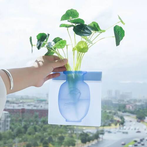 Silicone Flower Vase Easy Removable Wall And Fridge Magic Pl