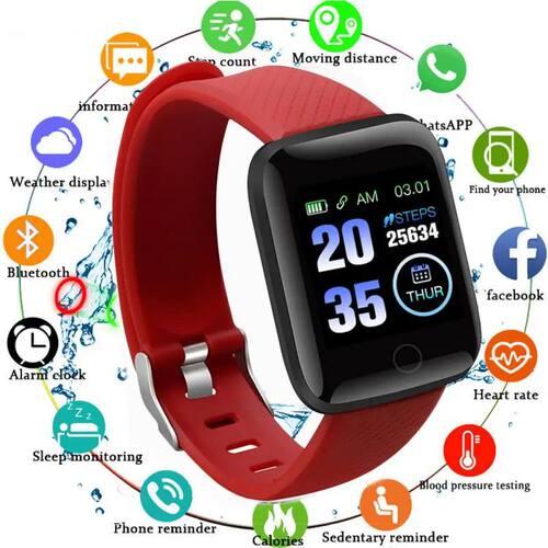 116 Plus D13 Smart Watch Heart Rate Blood Pressure Monitor S
