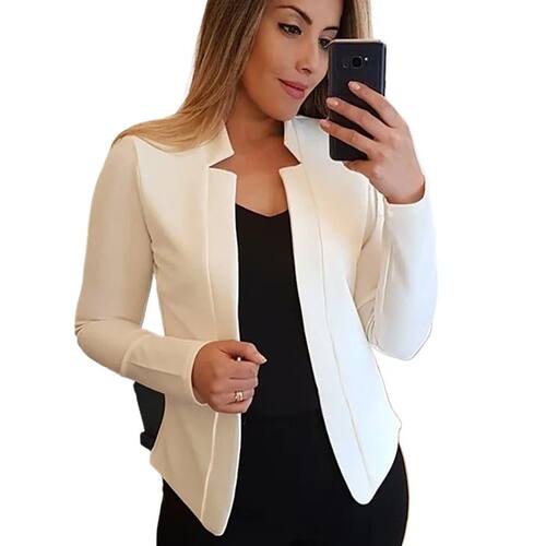 Women Thin White Blazers Spring 2024 Female Summer Blazer Lo