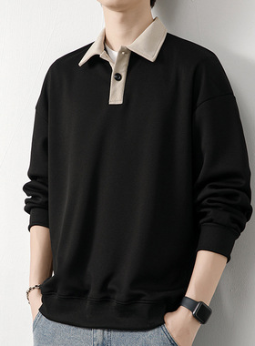 Men's rendy Sweatshirt Loose 2024 Inner Wear Men's Long-slee