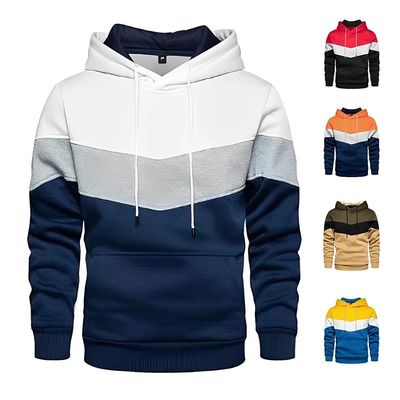 Men's Patchwork Hoodie Outdoor Casual Sportswear Sreet Fashi