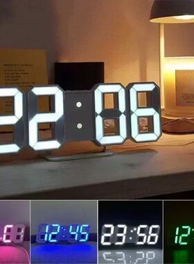 3D Digital Wall Clock Decoration for Home Glow Night Mode Ad