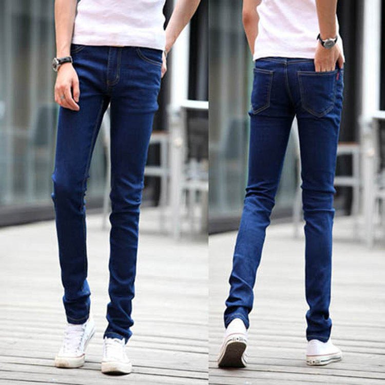 Men's Thin Denim Trousers Men's Slim-fit Pencil Sretch Penci