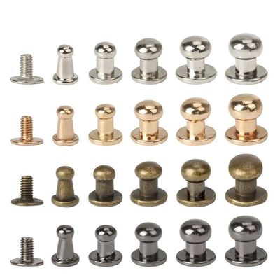 20 Sets Metal Alloy Knob Screw Rivets Studs DIY Crafts Leath