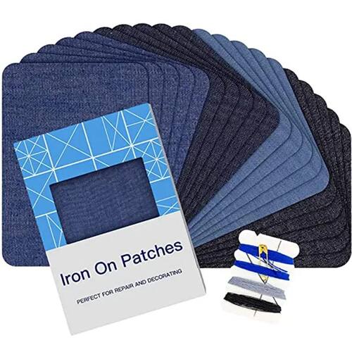 5Pcs Quality Denim Patch Iron on Jean Patches Self Adhesive