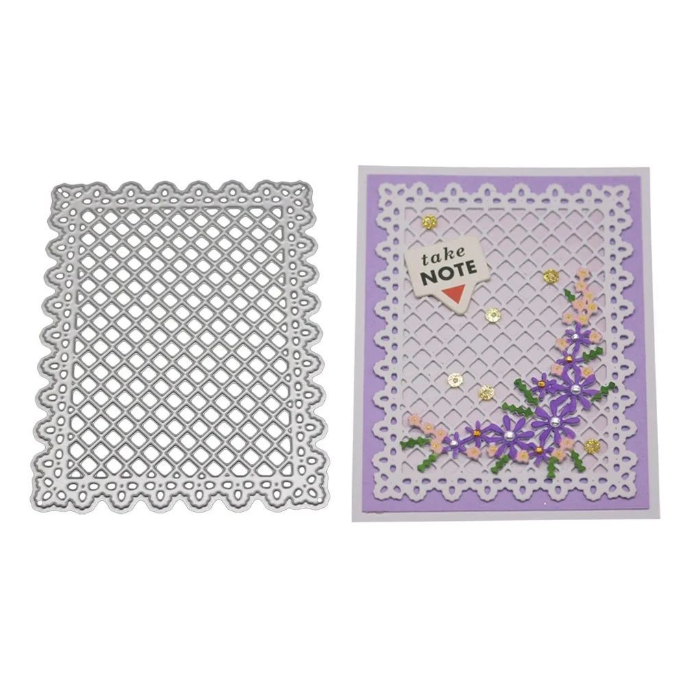 Rectangle Background Lattice Frame Metal Cutting Dies Diy Sc