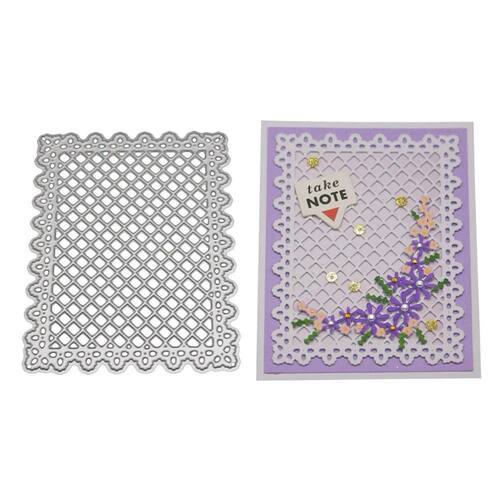 Rectangle Background Lattice Frame Metal Cutting Dies Diy Sc