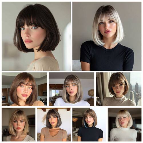 Female Shoulder-length Bob High-temperature Silk Fashionable