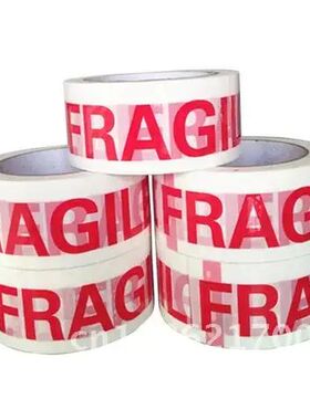 Safety Adhesive Warning Tapes 66 Meters Fragile Red Sticker