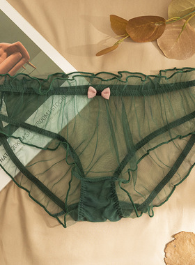 Transparent Mesh Underwear Pure Desire Sexy Girls Glass Yarn