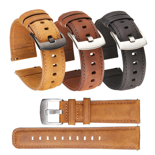Ready Stock Crazy Horse Genuine Leather Watch Strap Smart Qu