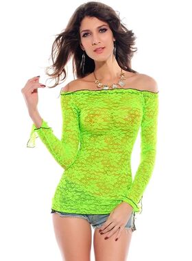 Elegant Off Shoulder Floral Lace Blouse Shirt Sexy Hollow Ou