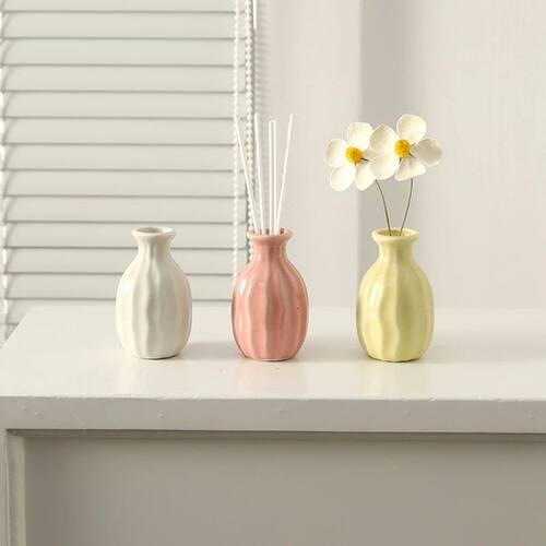 Mini Ceramic flower Vase colorful hydroponic plant vases Flo