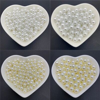 4mm-20mm Acrylic Spacer Beads Imitation Pearls Round Pearl L