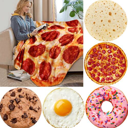 Warm Pizza Food Blanket Super Soft Plush Throw Blankets For