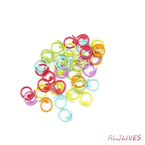 50Pcs Metal Stitch Markers Knitting Crochet Locking Stitch M