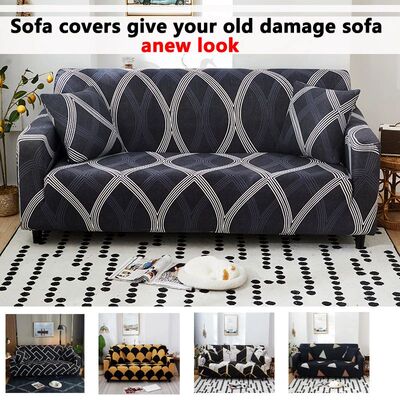 High elasticity printed full verage sofa ver, anti cat scrat